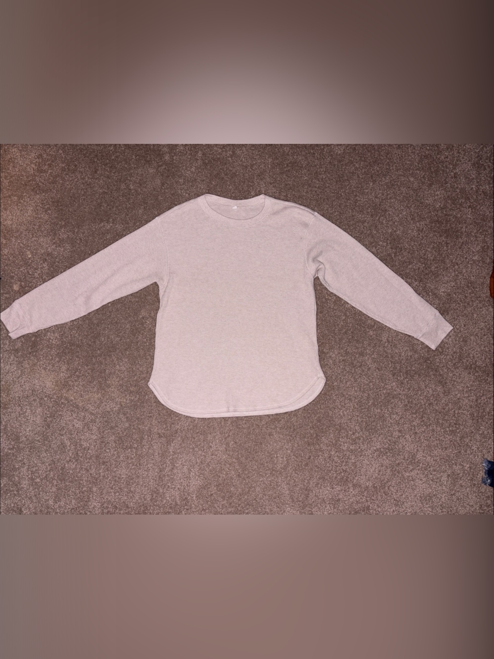 Beige Women's Crewneck Knit Sweater